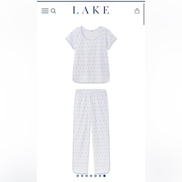 New Without tags blue heart Lake Pjs size L - Picture 1 of 1
